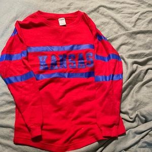 XS Kansas long sleeve sweat shirt. Pink by Victorias Secret.